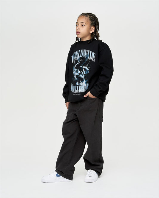 Kids Studio Worldaround Crew Sweat Black