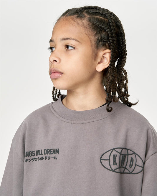 Kids Studio Duo Line Crew Sweat Grey