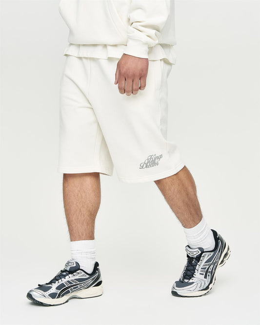 Studio Scripted Jog Shorts Off White
