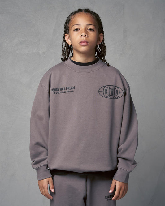 Kids Studio Duo Line Crew Sweat Grey