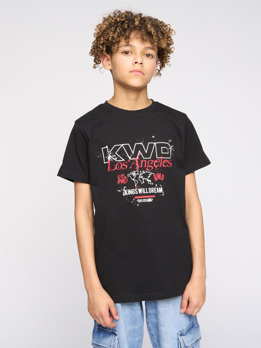 Kids Mapped T-Shirt Black