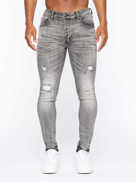 Stalham 2.0 Grey Wash Superslim Denim Jean Grey Wash