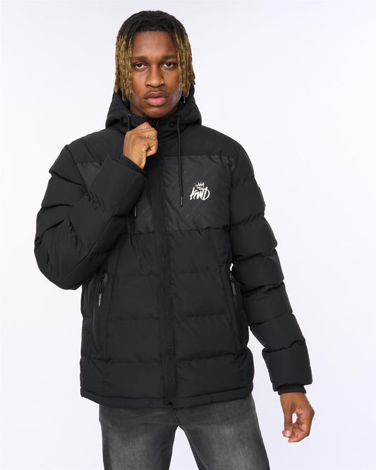 Fractioned Puffer Jacket Black