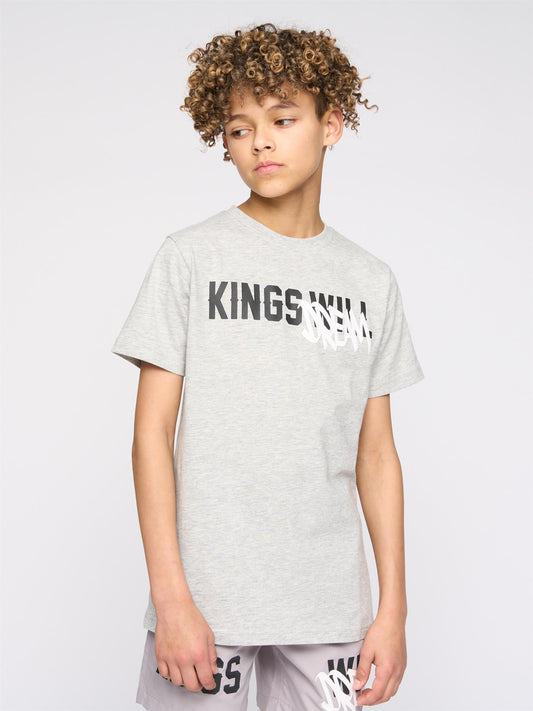 Kids Tagged T-Shirt Grey Marl