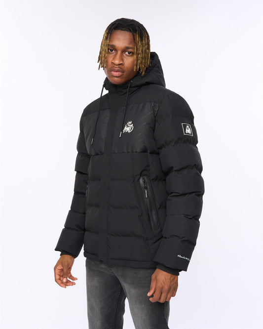 Fractioned Puffer Jacket Black