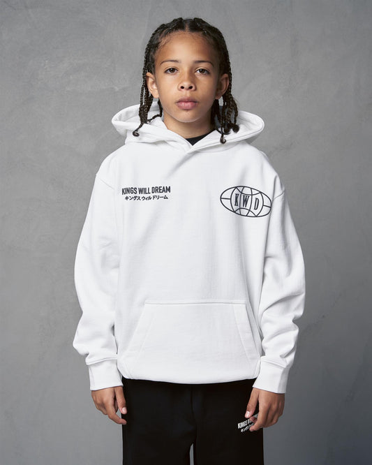 Kids Studio Duo Line Hoodie Optic White