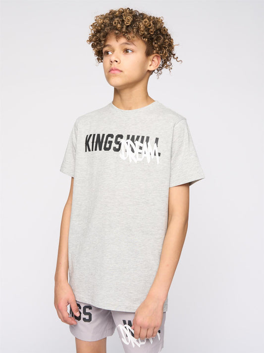 Kids Tagged T-Shirt Grey Marl