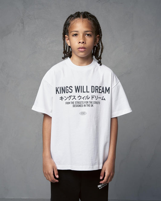 Kids Studio Stacked T-Shirt Optic White