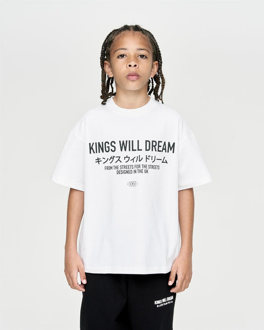 Kids Studio Stacked T-Shirt Optic White