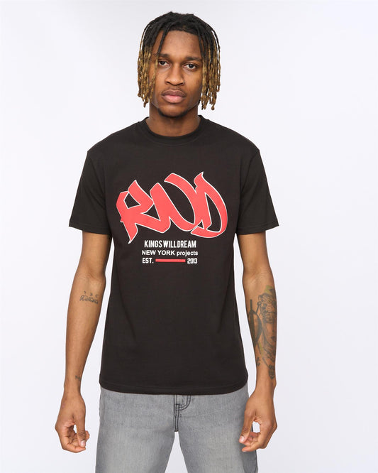 Markered T-Shirt Black