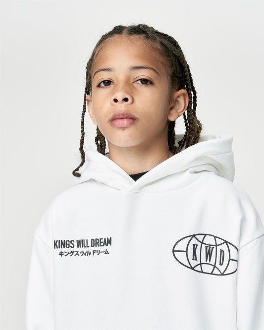 Kids Studio Duo Line Hoodie Optic White