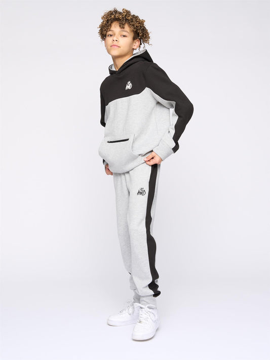 Kids Techy Tracksuit Grey Marl