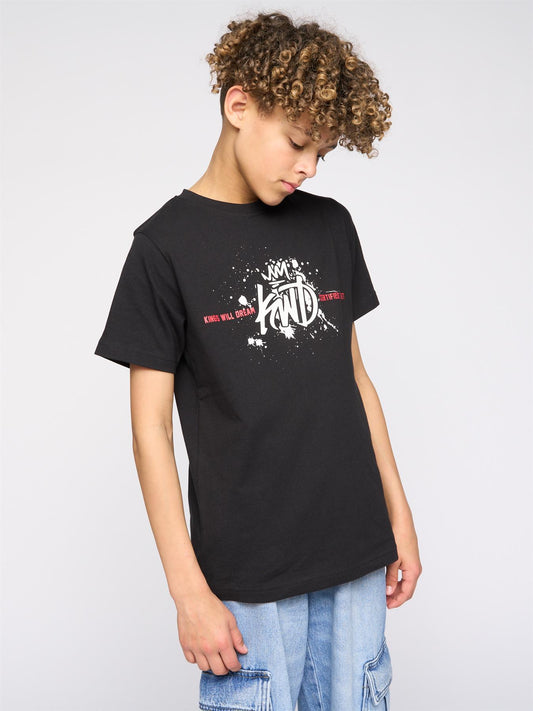 Kids Paintsplat T-Shirt Black