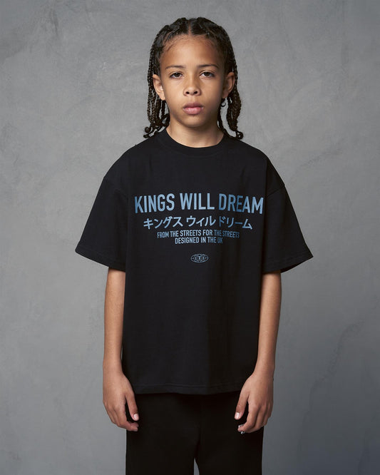 Kids Studio Stacked T-Shirt Black
