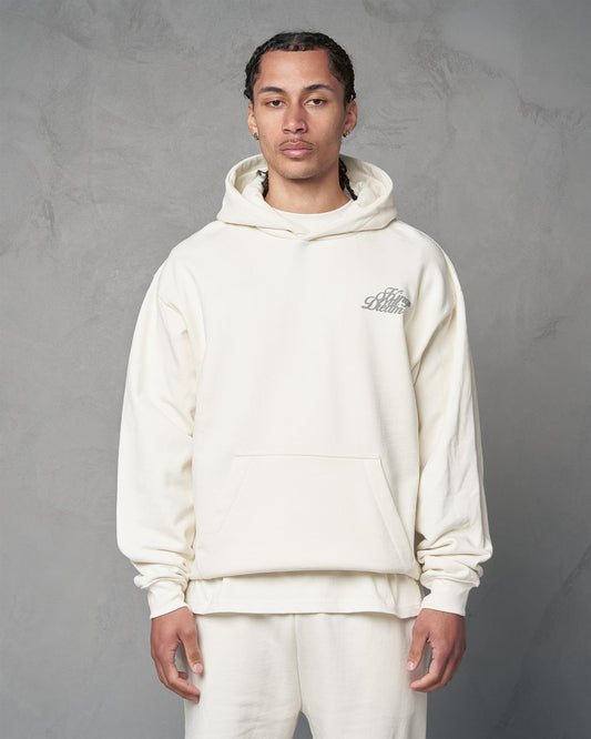 Studio Scripted Hoodie Off White