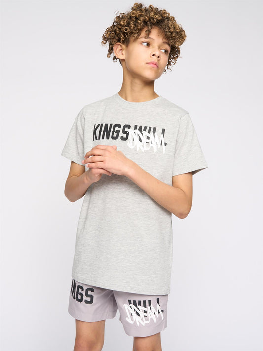 Kids Tagged Swim Shorts Ash Grey