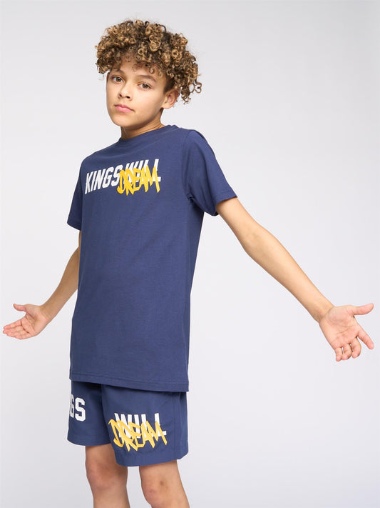Kids Tagged Swim Shorts Navy