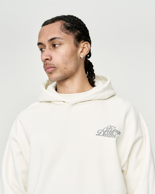Studio Scripted Hoodie Off White