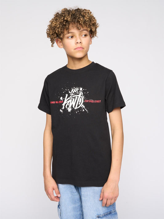 Kids Paintsplat T-Shirt Black