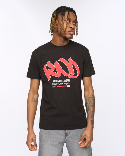 Markered T-Shirt Black