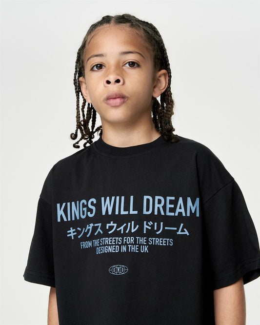Kids Studio Stacked T-Shirt Black