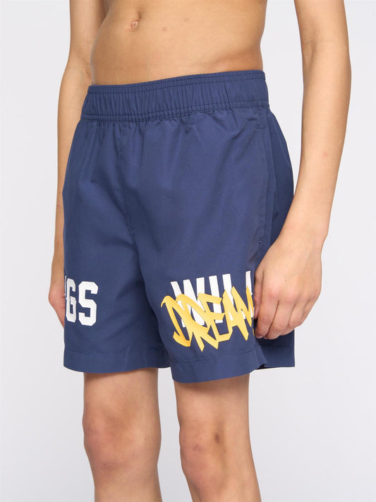 Kids Tagged Swim Shorts Navy