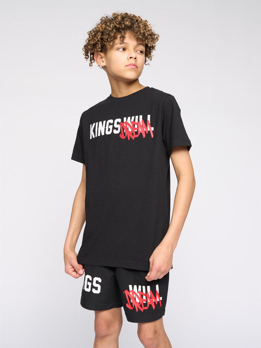 Kids Tagged Swim Shorts Black
