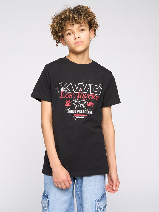 Kids Mapped T-Shirt Black