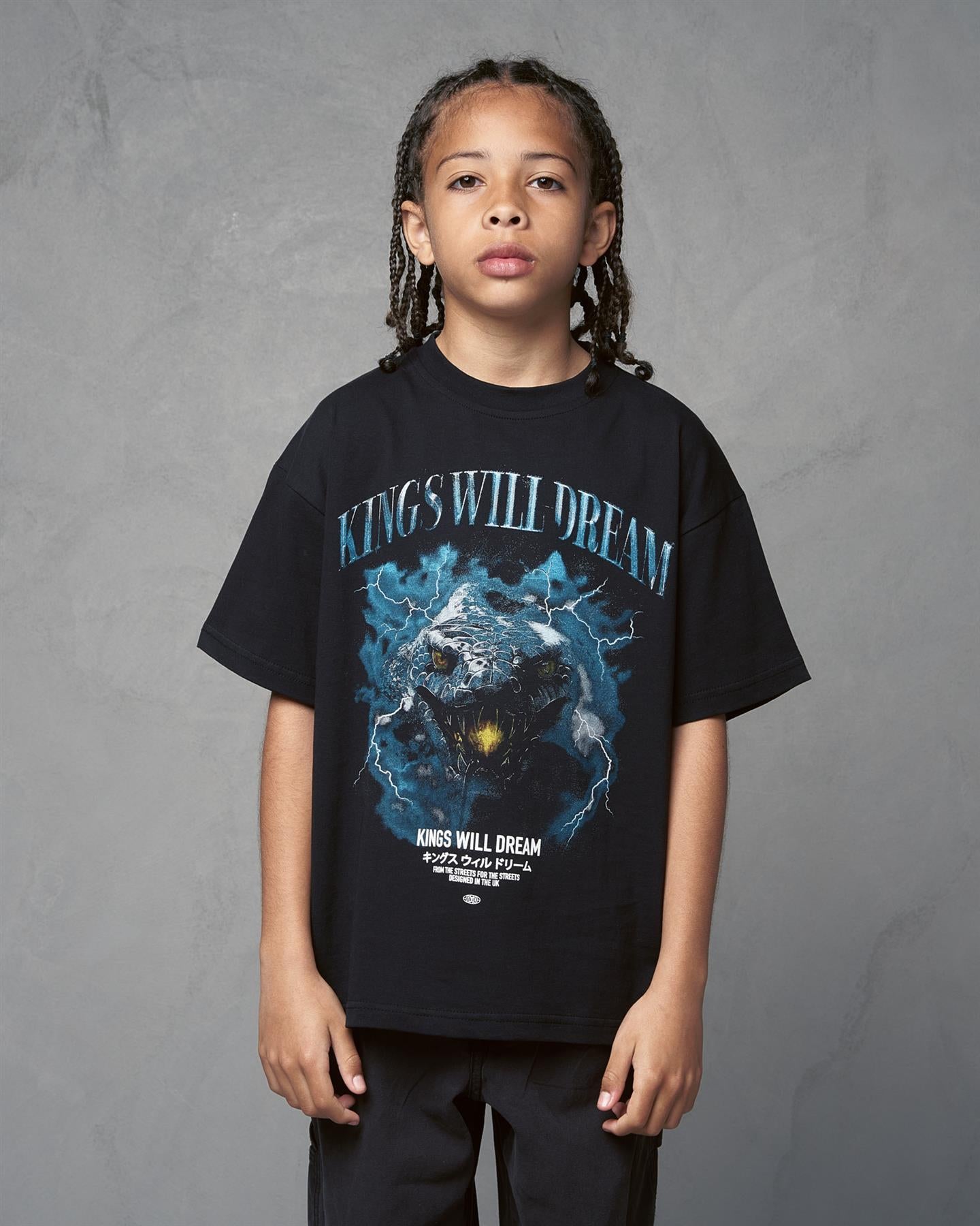 Kids Studio Snake Smile T-Shirt Black
