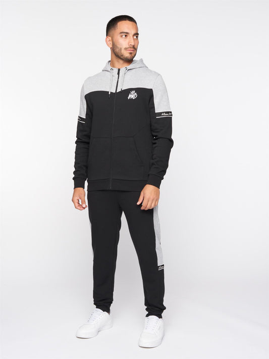 Teso Tracksuit Zip Thru Hoody Black / Grey