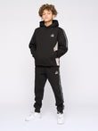 Kids Techy Taped Tracksuit Black