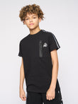 Kids Techy Taped Cargo T-Shirt Black