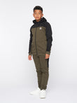 Merton Zip Thru Hood Suit Khaki / Black