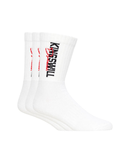 Bilkie Sports Socks 3pk White