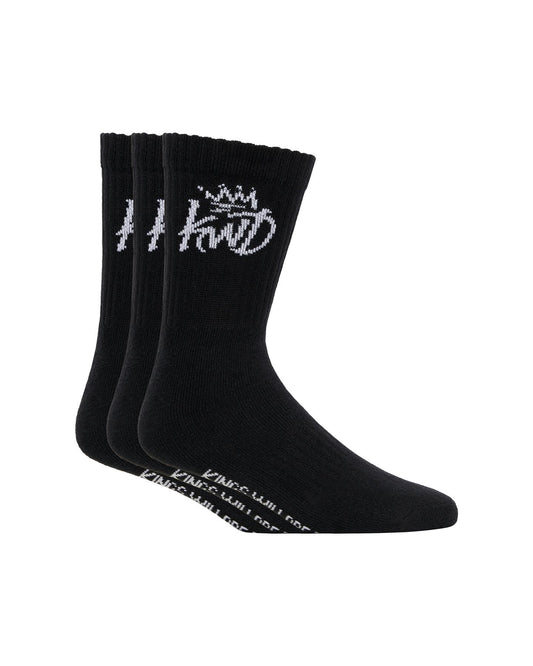 Simplene Sports Socks 3pk Black