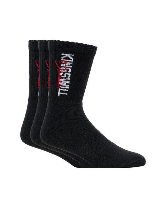 Bilkie Sports Socks 3pk Black