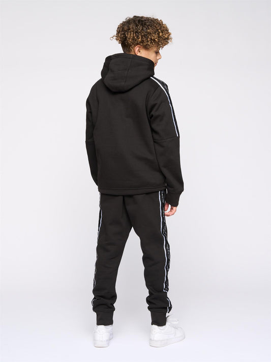 Kids Techy Taped Tracksuit Black