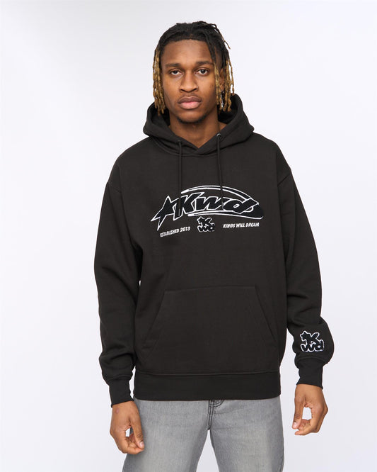 Dashed Hoodie Black
