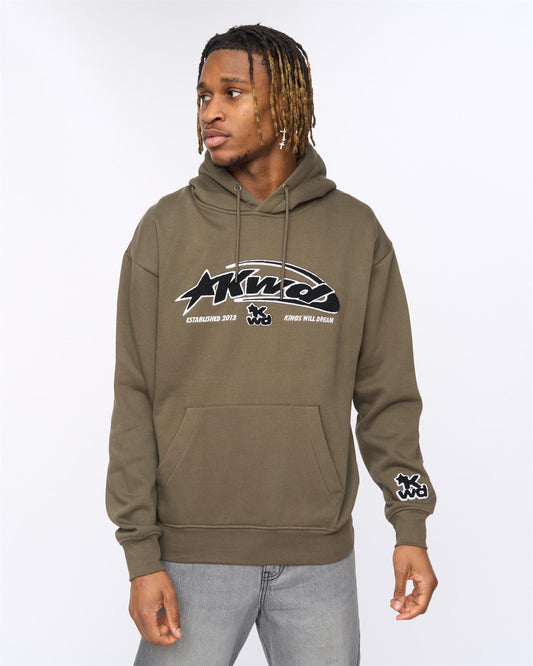 Dashed Hoodie Olive