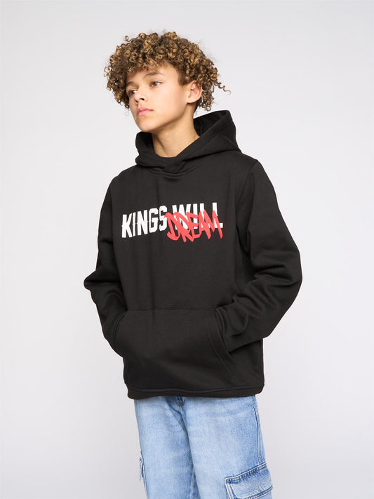 Kids Tagged Hoodie Black