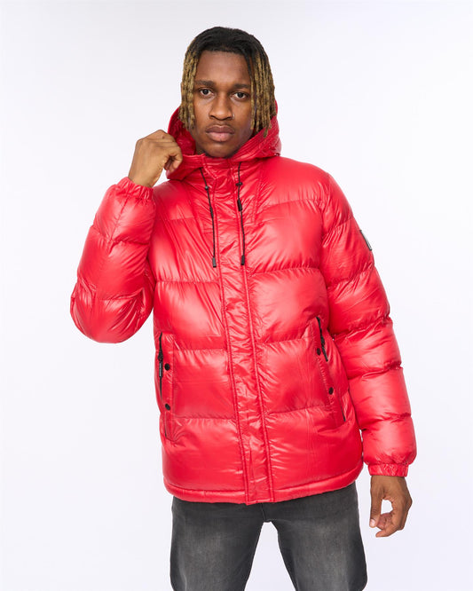 Welcome Puffer Jacket Red