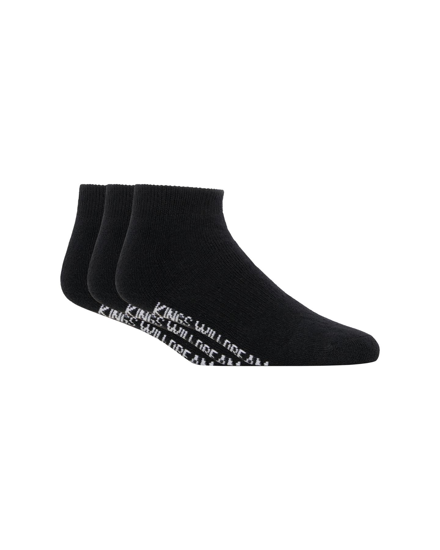 Simplene Ankle Socks 3pk Black