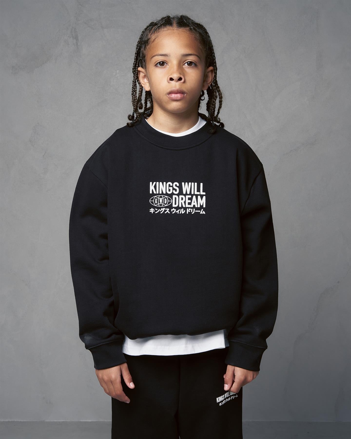 Kids Studio Title Crew Sweat Black